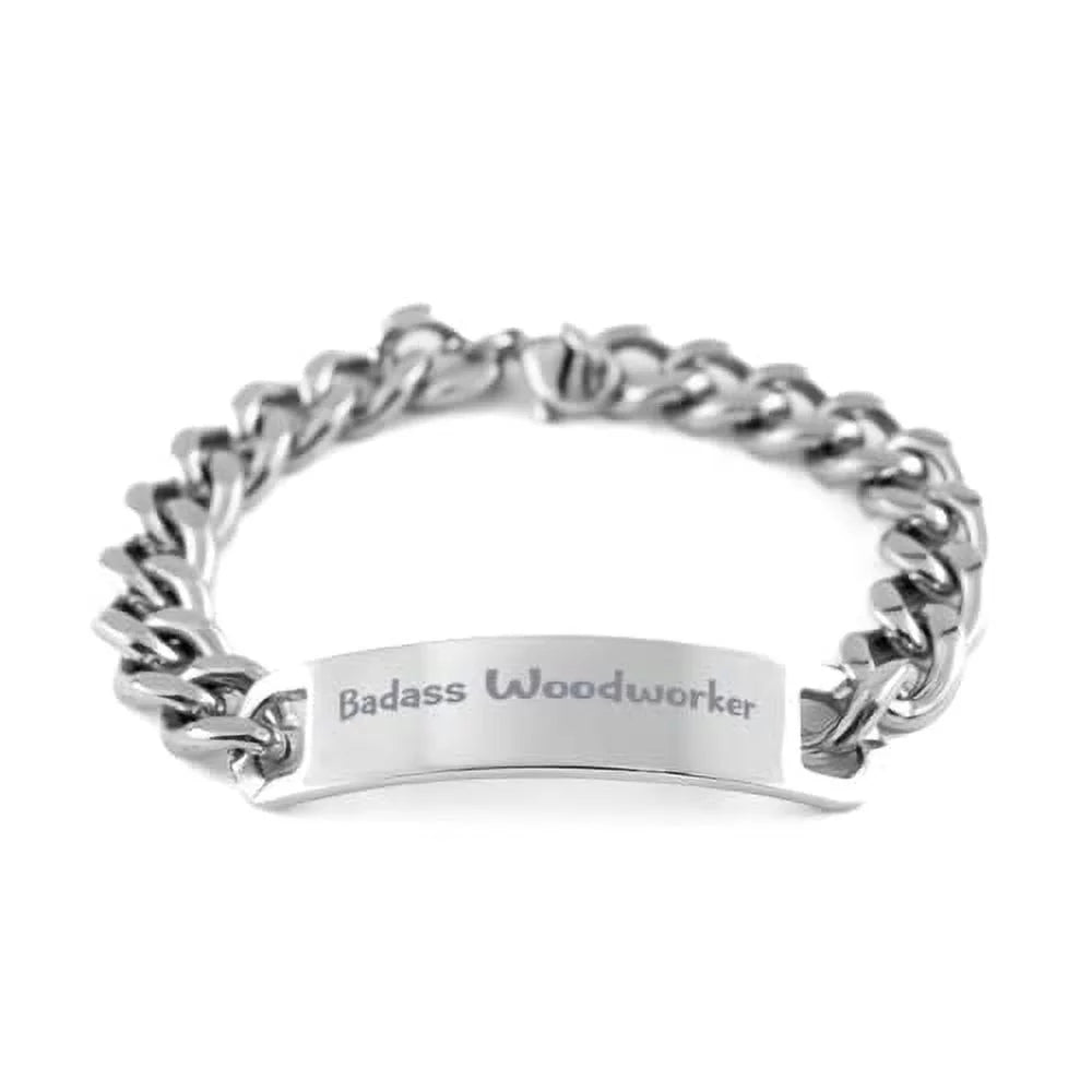accountants, teachers, for Chain From Gifts Present Gifts For Friends, Cuban Gifts Badass for Engraved trendy doctors, lawyers, for Woodworker Bracelet, for Friends, Gifts Woodworker Bracelet Useful Gifts
