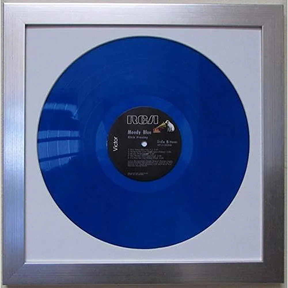 Display Matting Silver Frame) Record Disc White Vinyl / (Brushed 12" Picture Frame LP