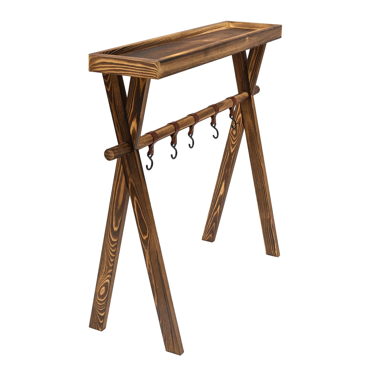 Wooden Grill Picnic Camping, Outdoor Shelf BBQ Rack Rack Picnic, for Storage Miumaeov Portable Table