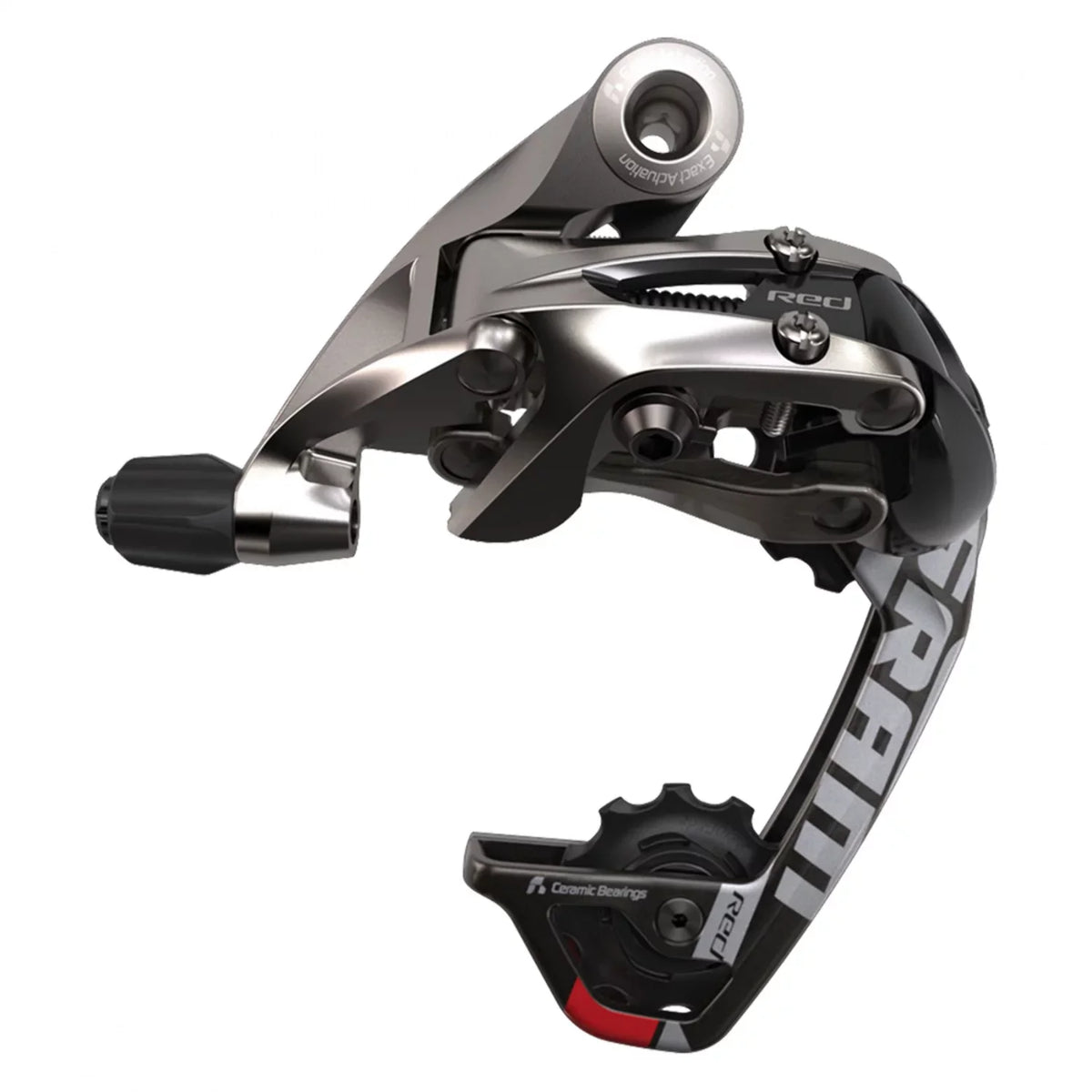 10 Rear SRAM - Medium Speed, Derailleur Cage, WiFli Red Black/Silver