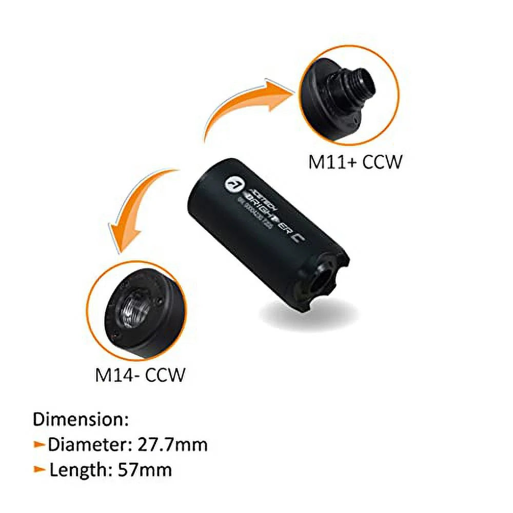 C ACETECH-Brighter Rechargeable Lion-Battery Unit, M11+ CCW, M14- and Tracer CW