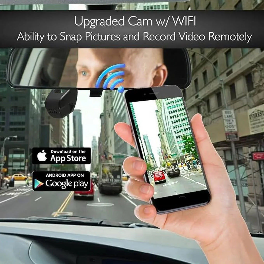Cam Open - - Car 1080p Dash Video RED/BLACK Wifi Upgraded Dashboard Box HD Camera Pyle