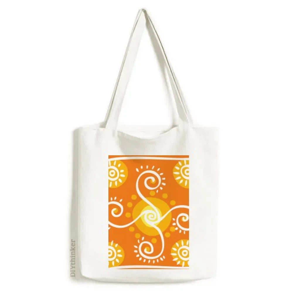 Volume Totems Handbag Canvas Mexico Shopping Orange Satchel Ancient Bag Civilization Casual Tote