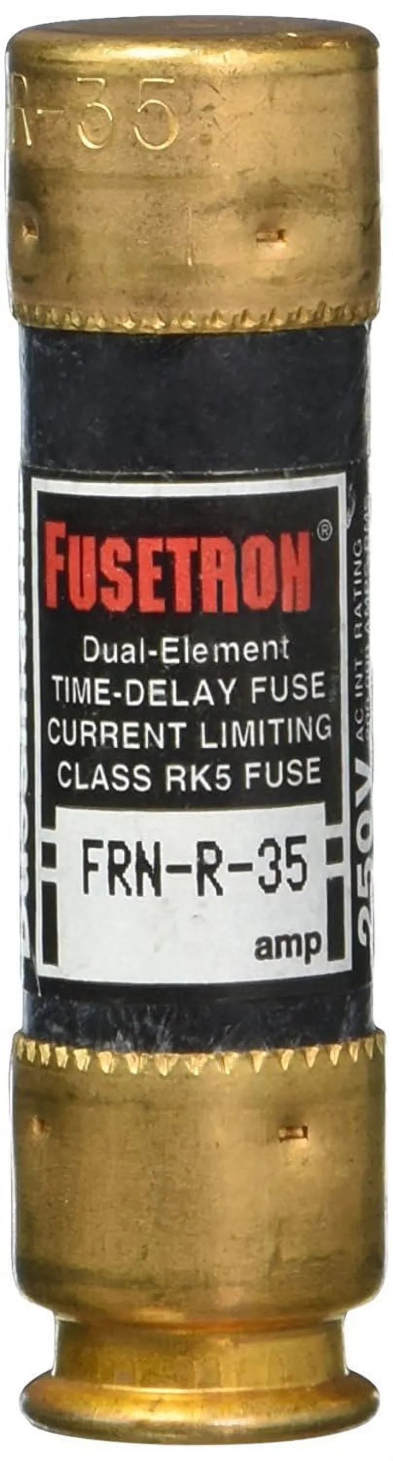 Amp Dual-Element BP/FRN-R-35 Fuse 250Vac Bussman Time 35 Delay Non-Indicating