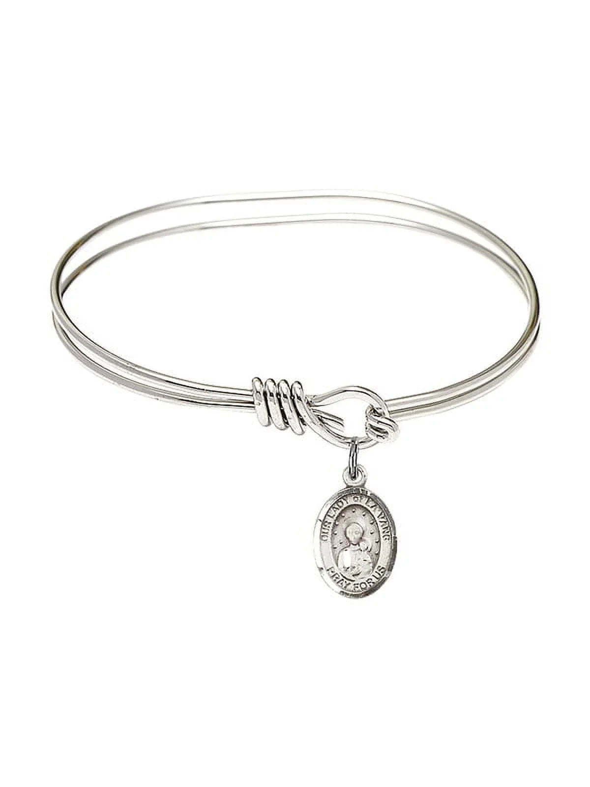 Our la Lady of Hook Bracelet Bangle in 3/4 w/ inch 5 Oval Vang Eye Silver high quality Sterling