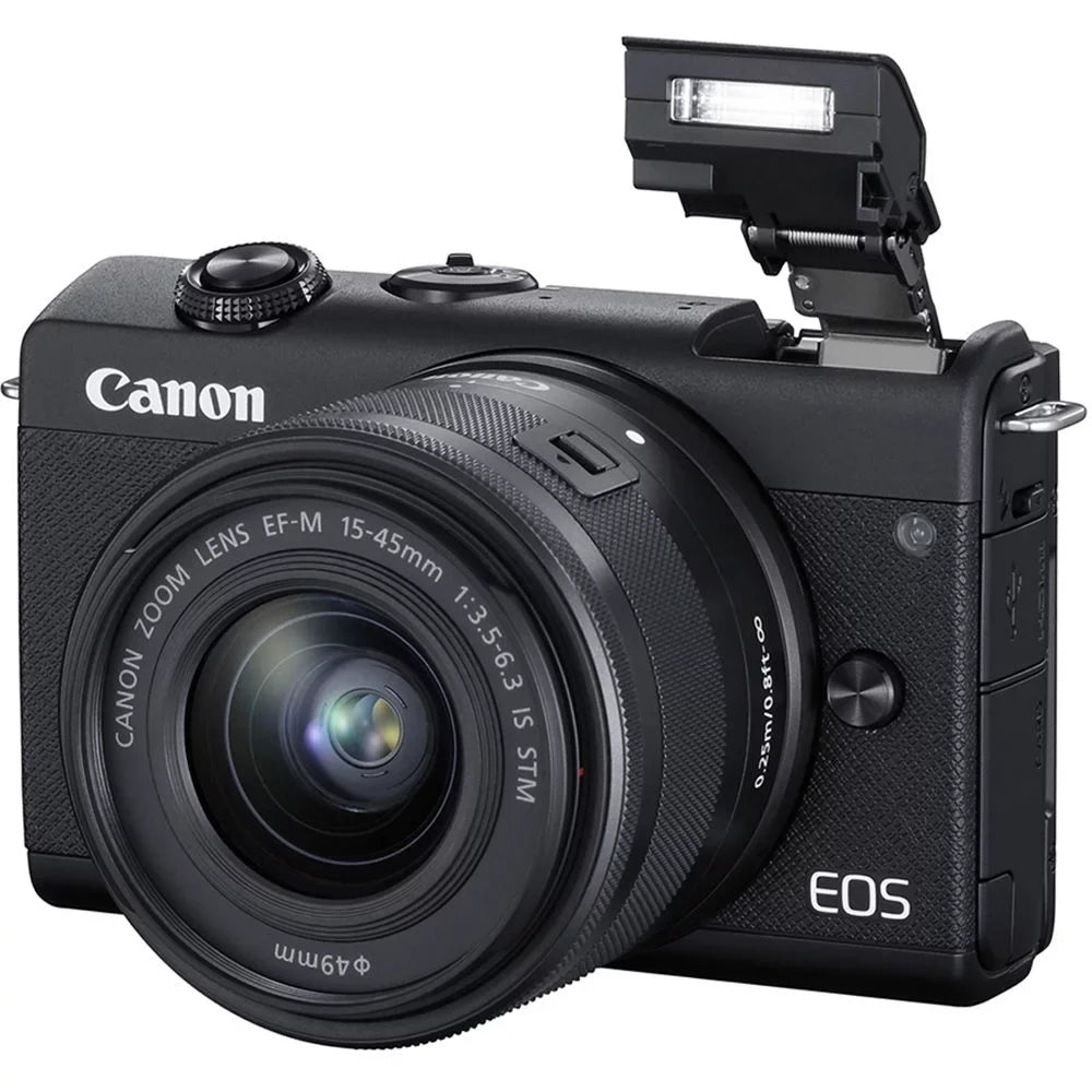 15-45mm - Accessory 20PC EOS Lens Bundle with Camera Digital (Black) new Canon M200