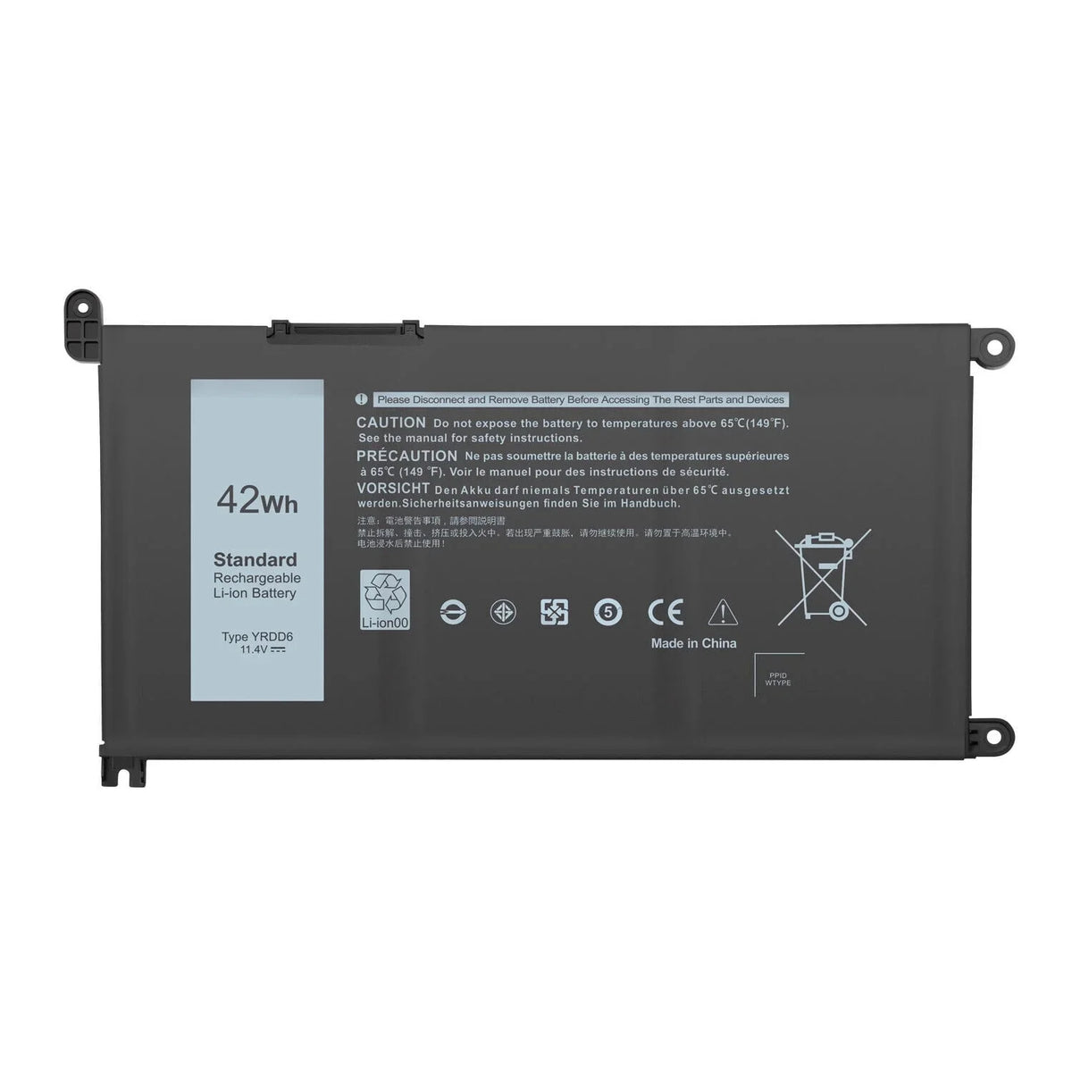 YRDD6 5485 Latitude 5482 5591 Inspiron Battery 3310 5491 For 42Wh 0YRDD6