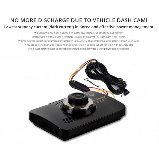 special edition LCD wide 3.5" Car box 5MP WinyTech touch dash angle cameras Screen cam Dual HD Black
