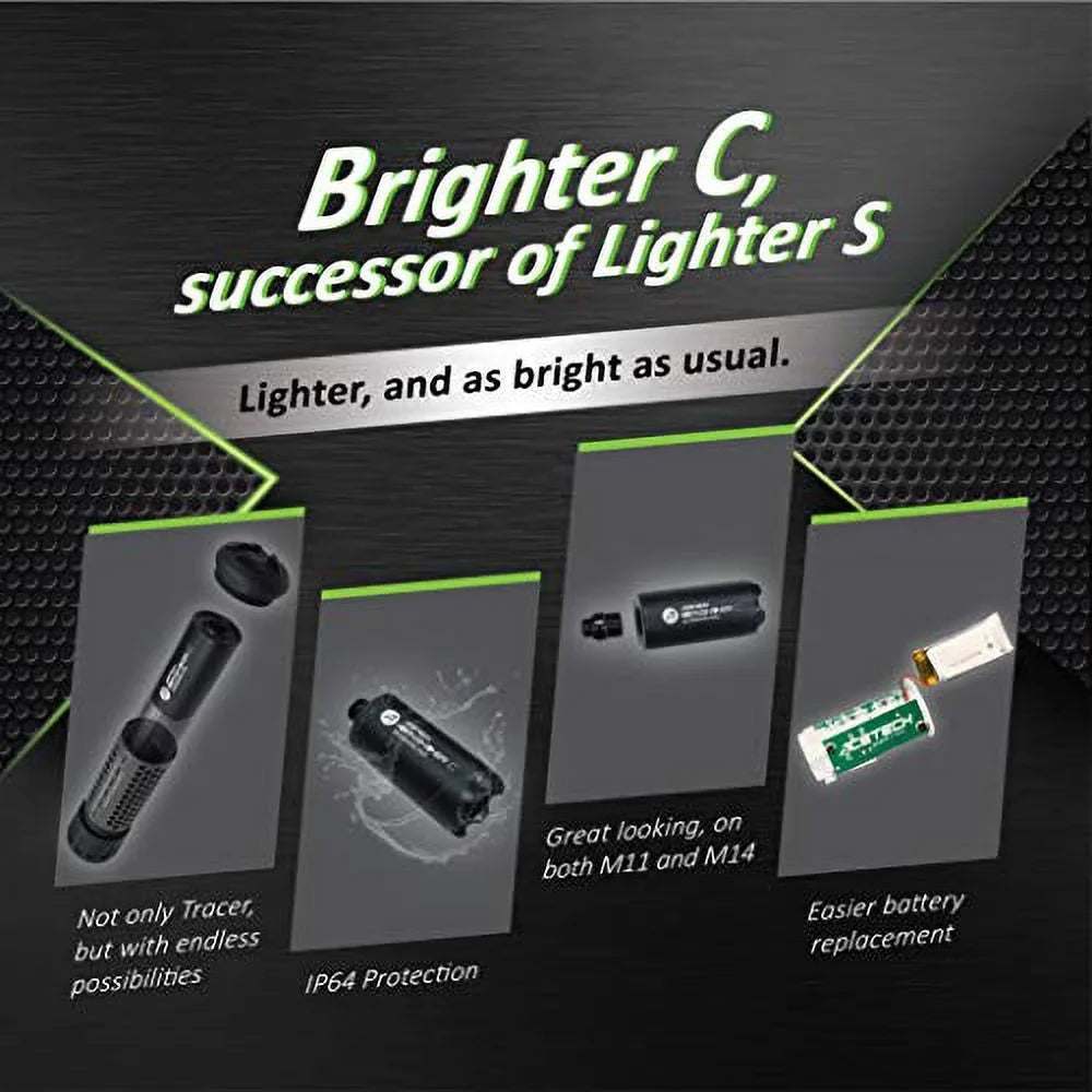 C ACETECH-Brighter Rechargeable Lion-Battery Unit, M11+ CCW, M14- and Tracer CW