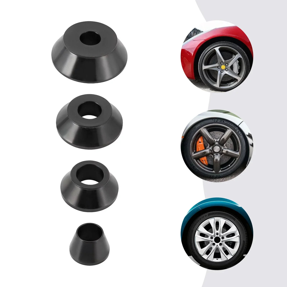 Wheel 45-gauge Cones Cones 36mm 4 special edition Adapter Sizes Steel Tire Balancer Set Balancer