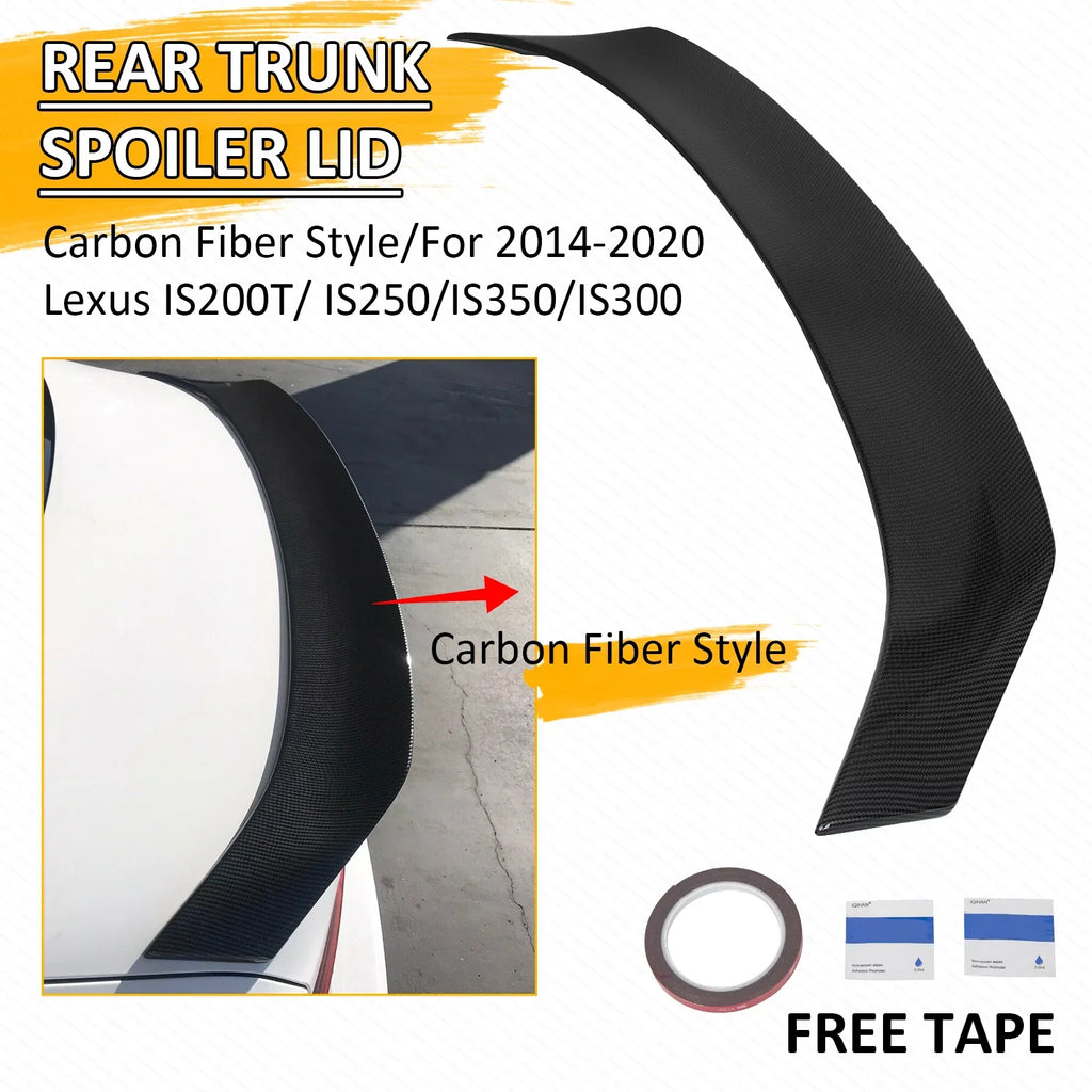 Kojem Trunk Rear Wing IS300 Carbon IS350 Fiber Lexus Spoiler | Compatible Plastic Durable Style with trendy Lid 14-20 IS200T IS250