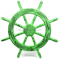 Decor International (48 Junky Handcrafted Nautical Wall Green) Wheel Beautiful Maritime Decor Pine Rustic Exclusive Inches, Ship Nagina Wall Antique |