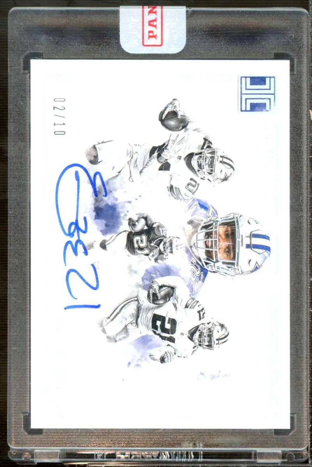 Canvas #8 Creations Panini Autographs Elliott Impeccable 2019 Silver Ezekiel