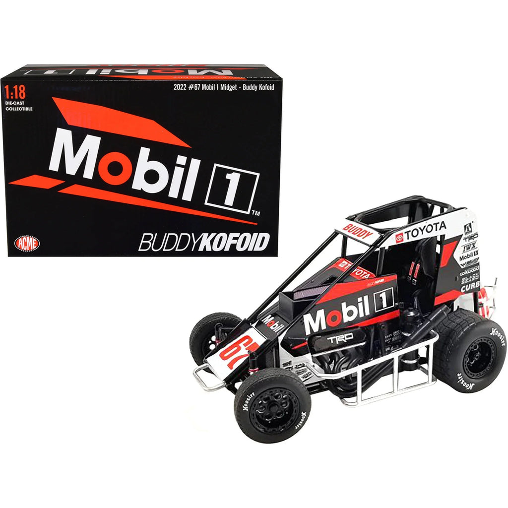 Toyota Midget "Mobil by new Sprint Car Midget National ACME 1/18 1" Car "USAC Diecast Championship" Racing Model #67 (2022)
