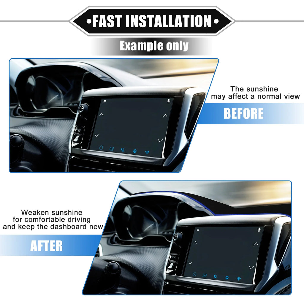 Mat Unique 2015-2020 Console Protective Center Black Blue Cover F150 Ford Car Polyester Bargains for Dashboard