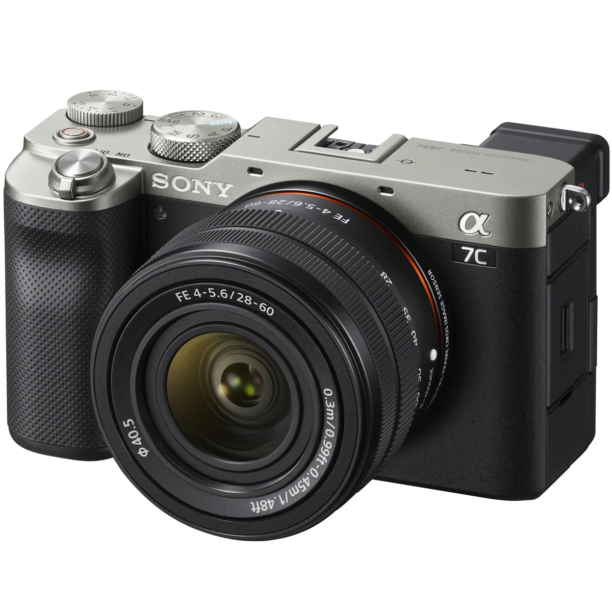 Accessories Remote with Bundle Body Frame Vlogger ACCVC1: Shooting Mirrorless Battery ILCE7CL/S Silver + Full + GP-VPT2BT + w. 2x F4-5.6 Camera Wireless Grip Bag Kit a7C Deco Lens & 28-60mm Gear