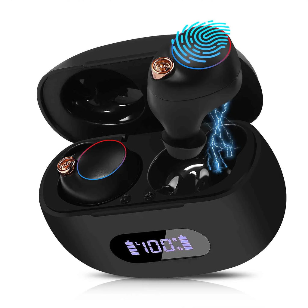 Boost Earbuds Connection, Dual True IPX5 with Case, Connect, Compatible UrbanX Bluetooth OnePlus Charging 2 Water 5.2 + Wireless classic Ace Bass Balanced, Black, Resistance, Bluetooth