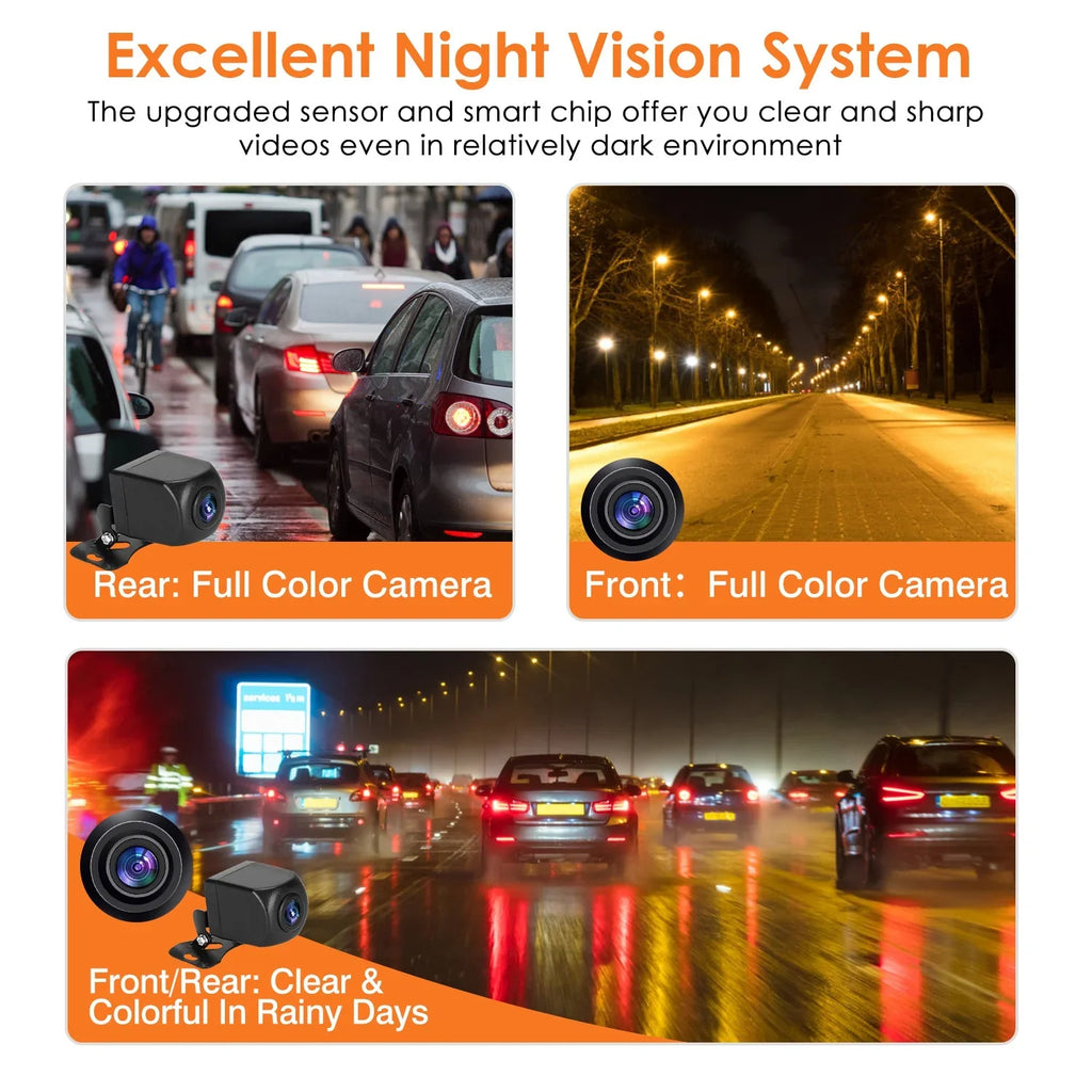 4K Motion Control Cam Detection 12in Recording Control DVR Camera Recorder Car Angle APP classic with Voice G-sensor 170° iMounTEK Camcorder Loop Dash Night Vision