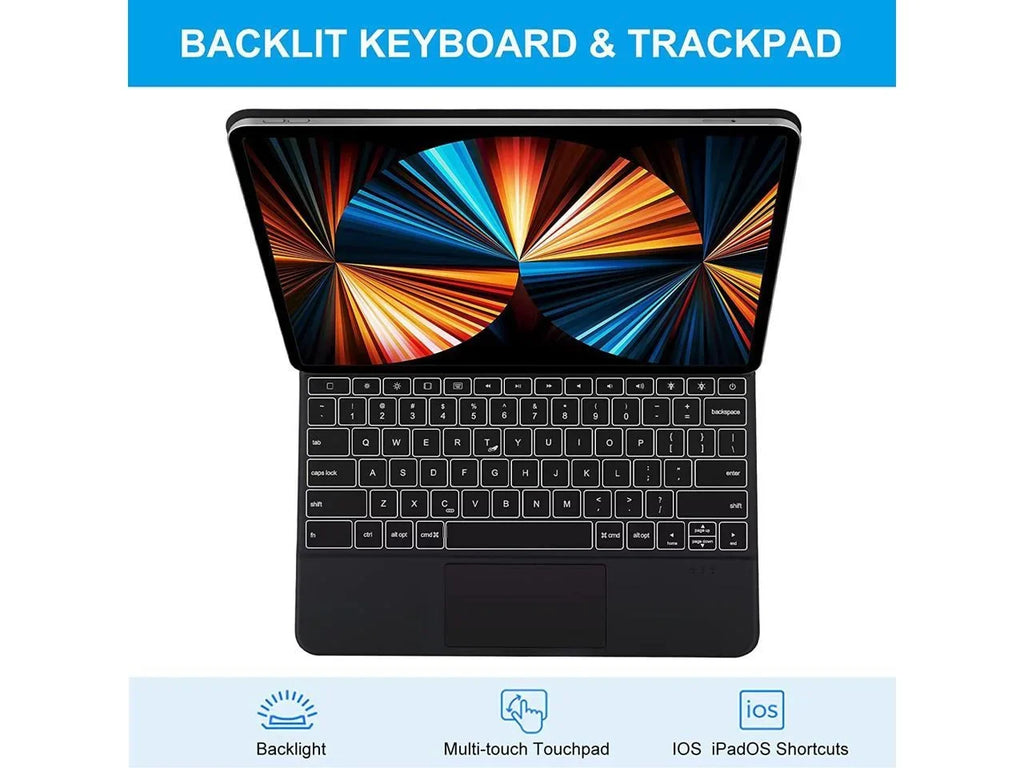 classic 2018 Gen Gen 3rd Backlit for / 4th Keyboard Trackpad 2022 Magic / Stand Cover - Smart / 12.9 6th 2020 iPad Keyboard Gen Gen 2021 5th Magnetic Pro