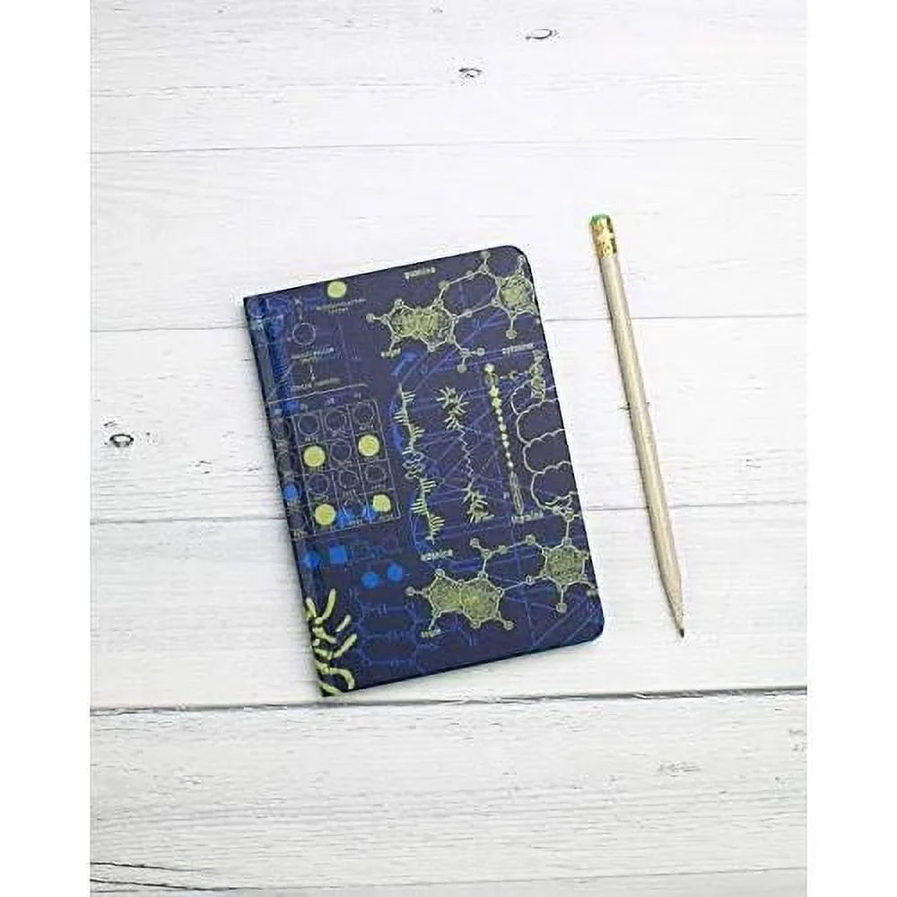 Grid Recycled) Genetics DNA Dot 100% & Pages, Notebook. trendy Hardcover, (Mini