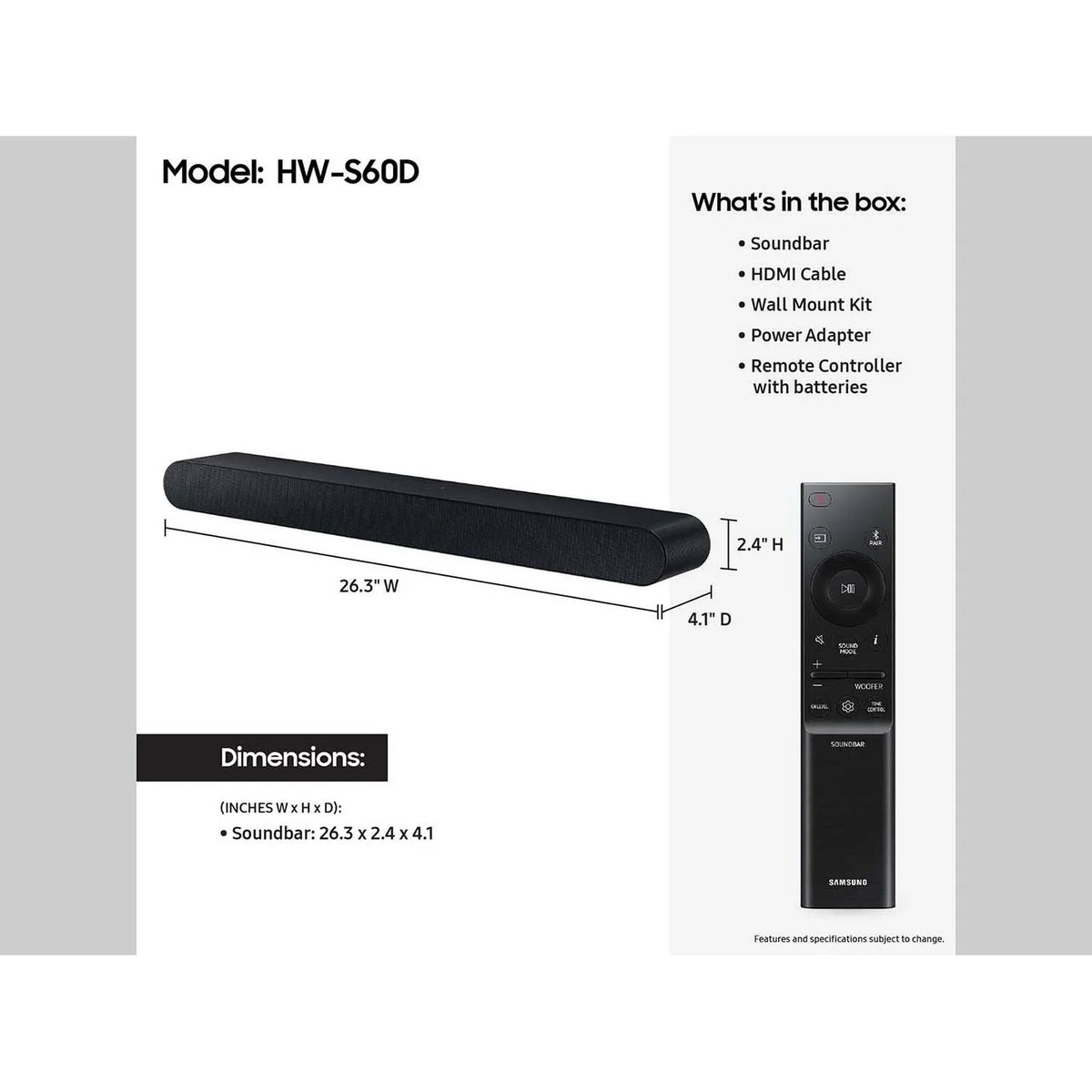 with Gemini HW-S60D S-series Air DIRECTV Redeemable Wireless Soundbar (2024)