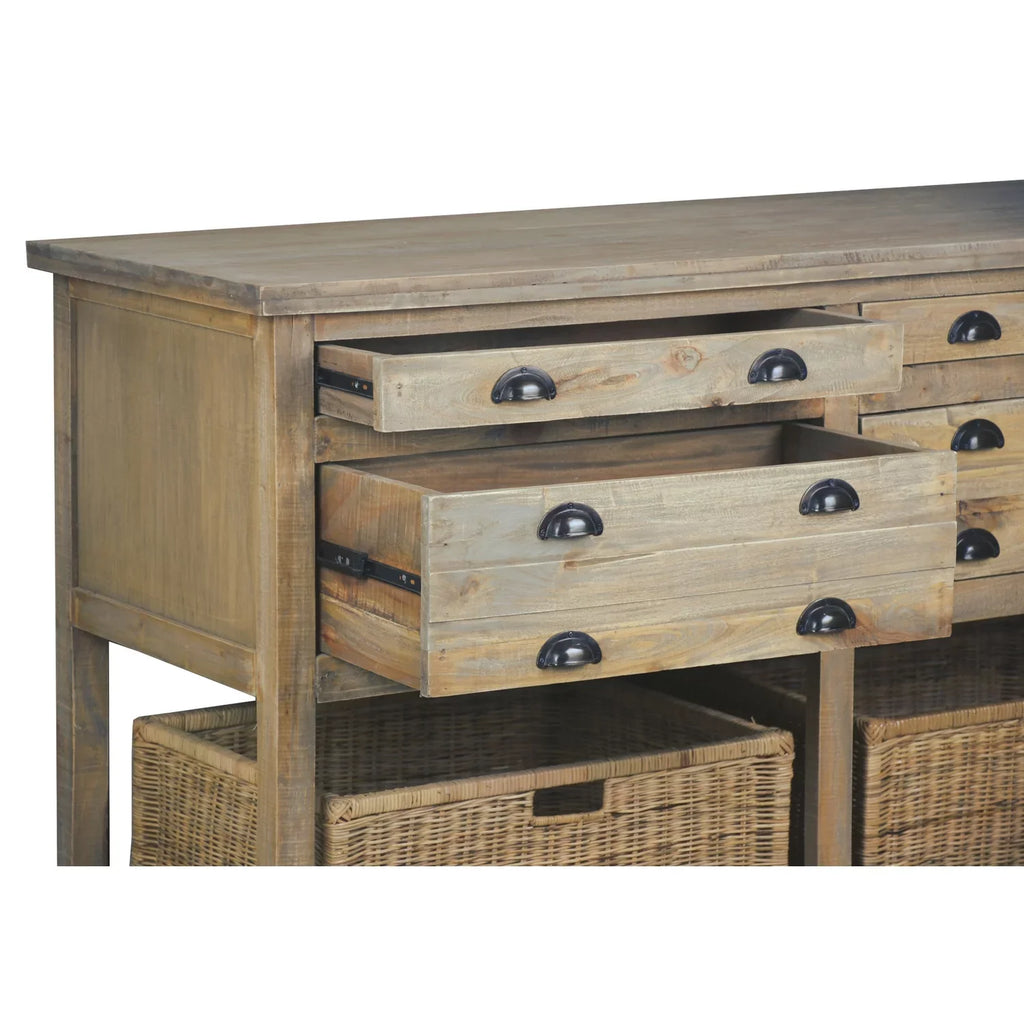 Brown Driftwood Double - Sideboard 61 Cottage trendy CC-TAB228S-DW Sunset Bay Trading in.