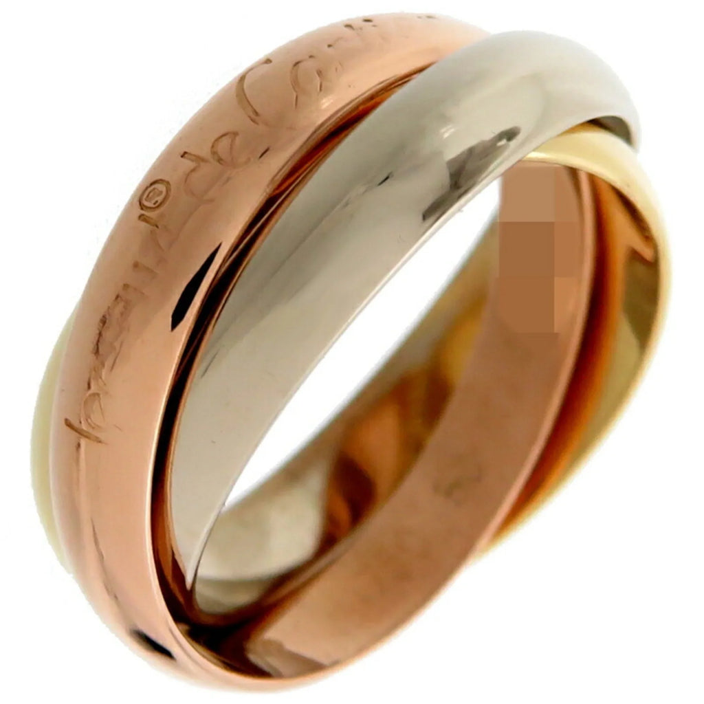 750 Ring, Ladies new Trinity Cartier Yellow Size Gold, #50 10 (Good) Pre-Owned