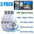 Security Light E27 Outdoor 3 PTZ 10X Hybrid Bulb special edition Zoom Toguard Surveillance Lens Pack Dome Camera Connector Dual Camera SC11 Wireless