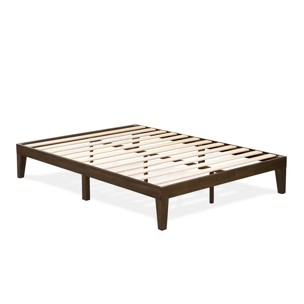 Platform high quality Walnut West Full Bed Weathered Furniture East Denton Wood in Engineered