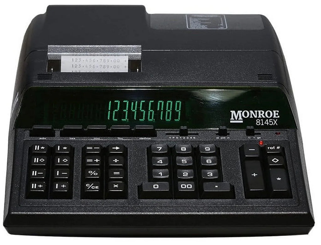 8145X Monroe 14-Digit high quality Large for Budgets With Printing Big Display Calculator