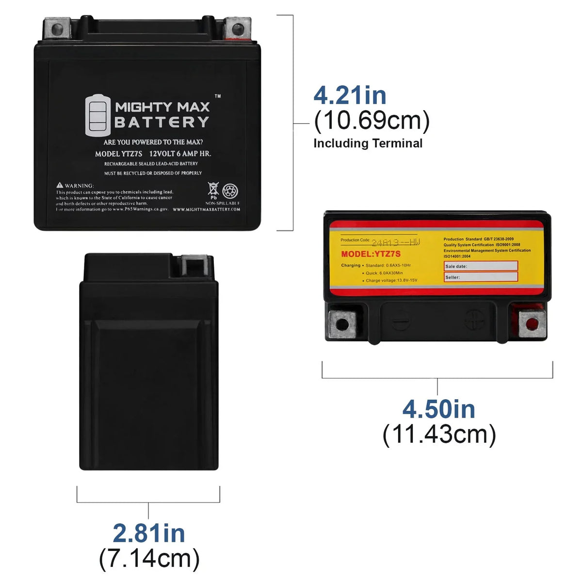 12V Replacement + YTZ7S SX 505 compatible Battery 6AH KTM trendy Charger ATV with 12V 1Amp 2008-2012