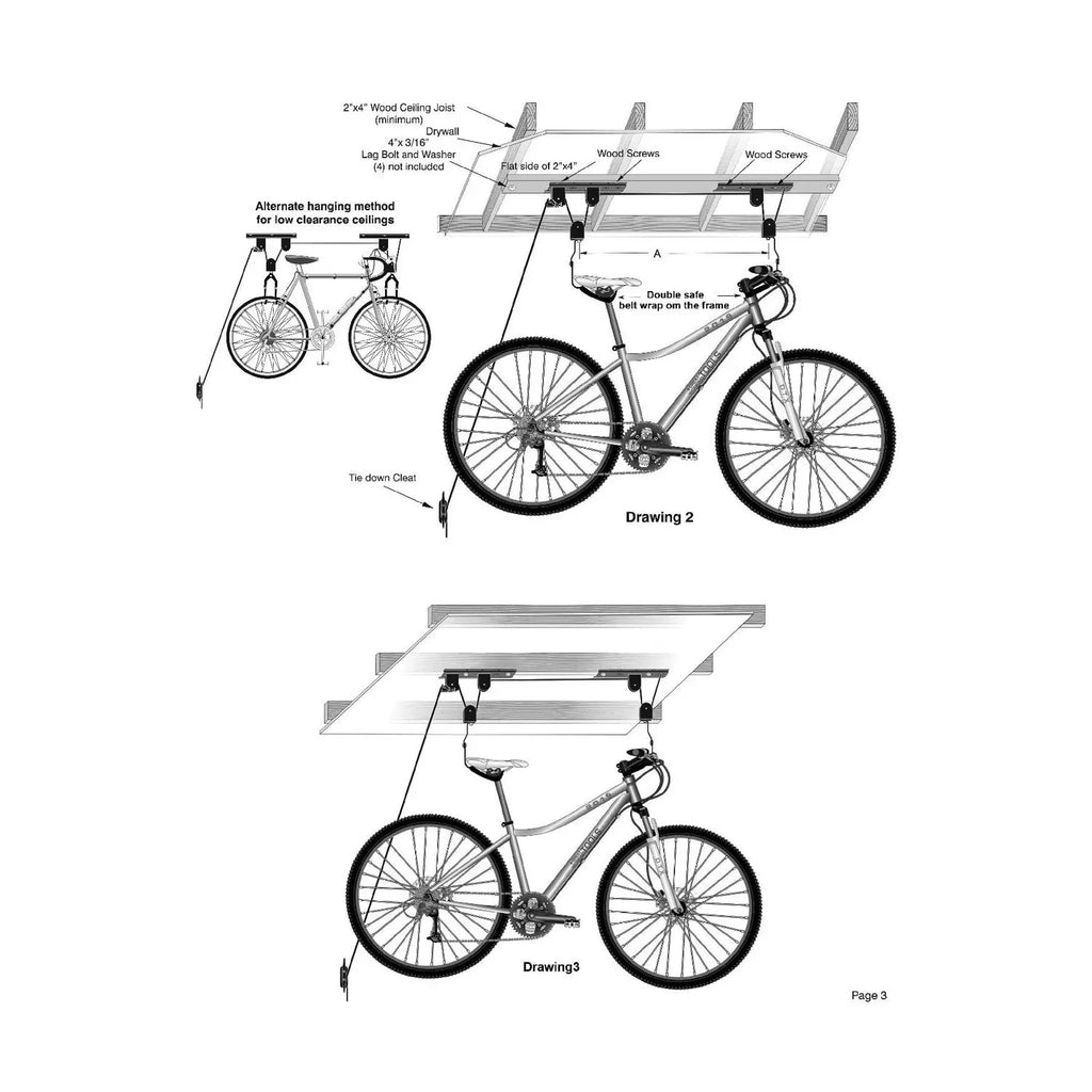 Limit, Bike for high quality Bike Bike GREAT Hangers Storage 2 55 Lbs Garage Pulley TOOLS Of Garage Set Storage, System for Hoist Mount Ceiling WORKING