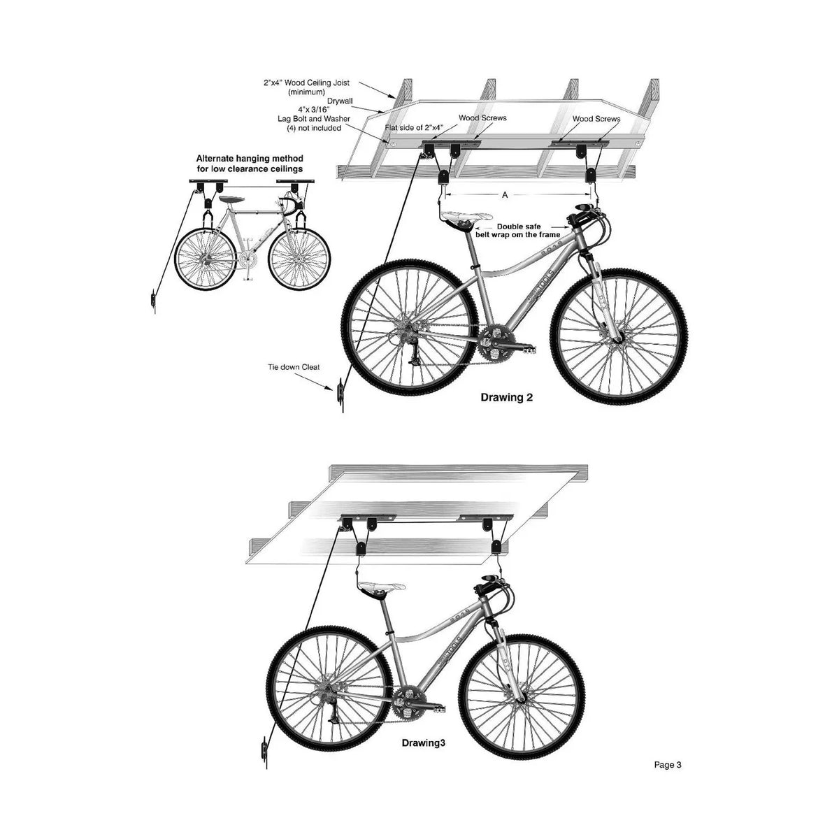 Limit, Bike for high quality Bike Bike GREAT Hangers Storage 2 55 Lbs Garage Pulley TOOLS Of Garage Set Storage, System for Hoist Mount Ceiling WORKING