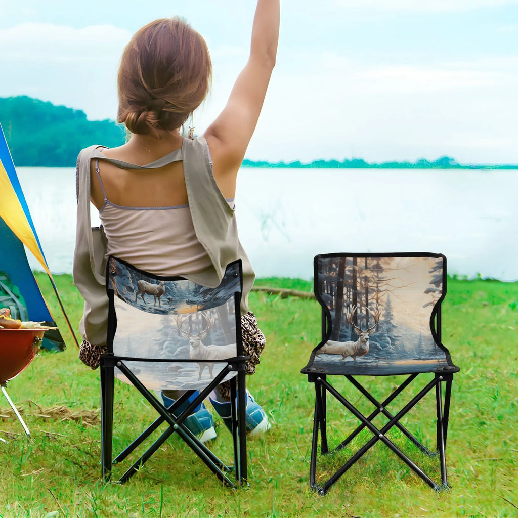 Outdoor with in for Chair Portable Camping Chair Bag Kids Chair Lawn Folding high quality Fishing Chair Beach Small Deer Winter Forest Carry