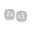 Ross-Simons Earrings t.w. .20 2.60 Adult Women's, new and White Diamond Gold, t.w. 14kt in ct. ct. Aquamarine