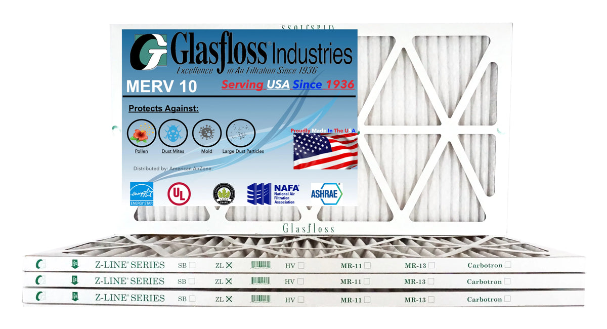 inch) 10 new 23.5 in (Actual - USA x - -Qty:4 MERV Made Filter Size: Air Furnace - Glasfloss 23.5x7/8 24x24x1