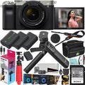 Accessories Remote with Bundle Body Frame Vlogger ACCVC1: Shooting Mirrorless Battery ILCE7CL/S Silver + Full + GP-VPT2BT + w. 2x F4-5.6 Camera Wireless Grip Bag Kit a7C Deco Lens & 28-60mm Gear