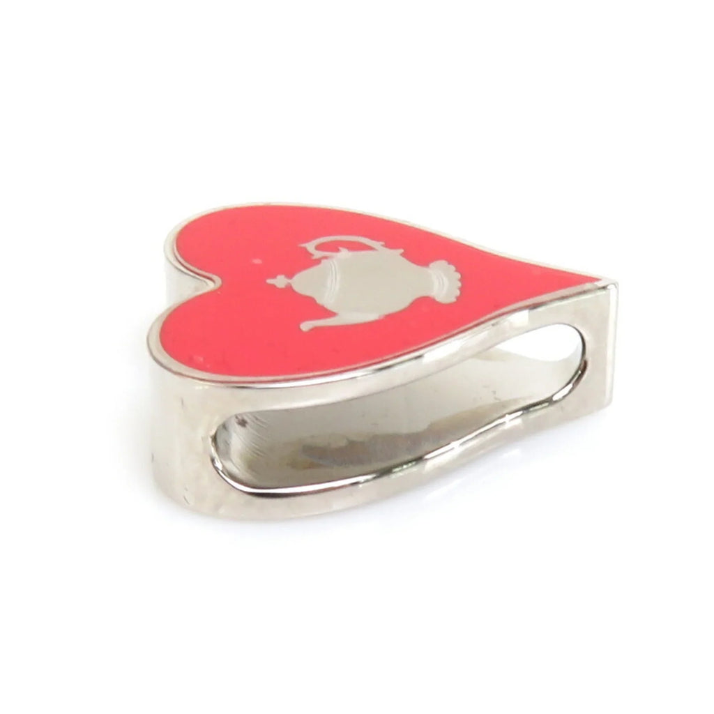 Metal/Enamel Silver/Red Pre-Owned Ring Time HERMES Women's Muffler (Good) Scarf Tea