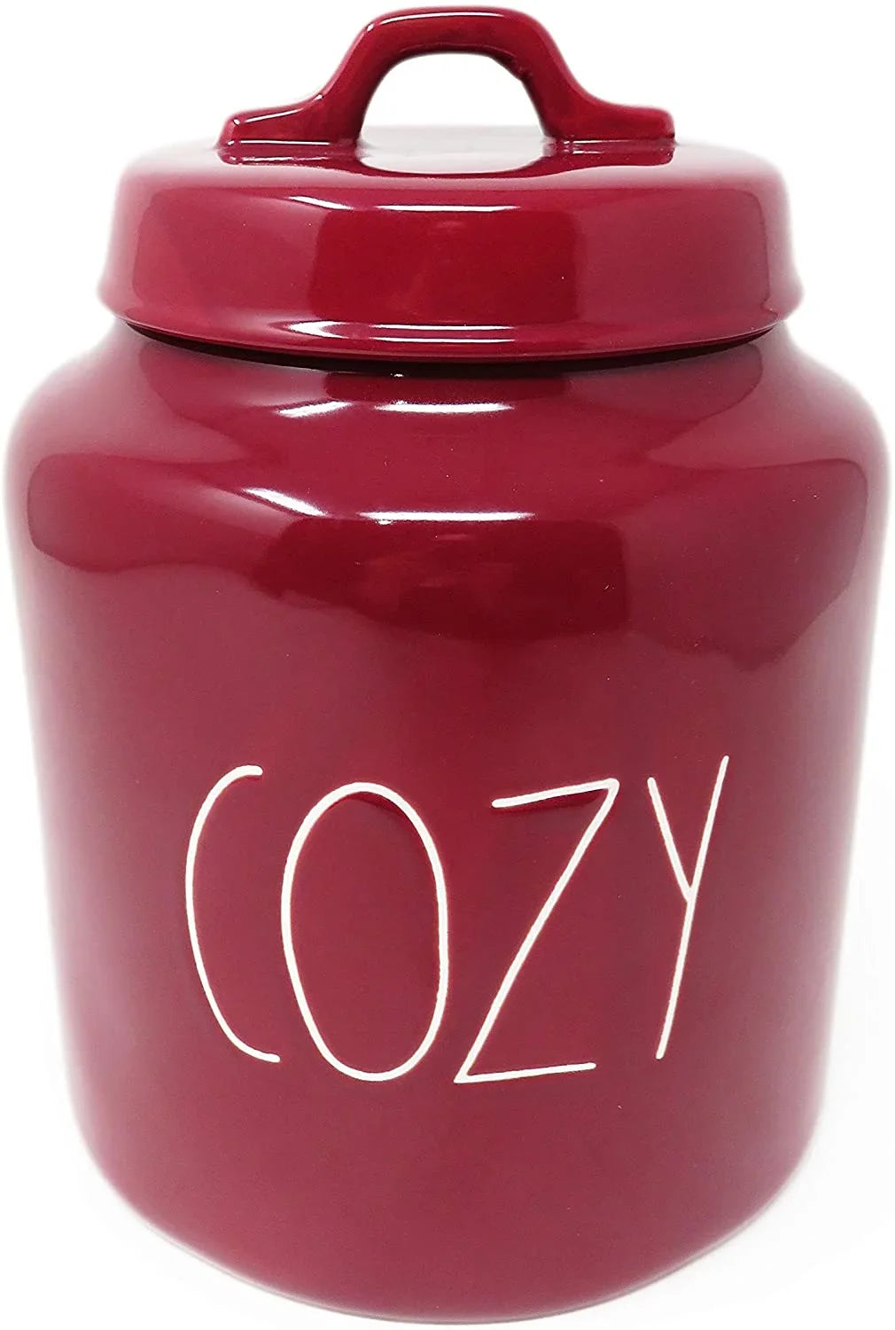 Size LL Rae Magenta Large Canister By COZY Ceramic Dunn Inch 8 Burgundy