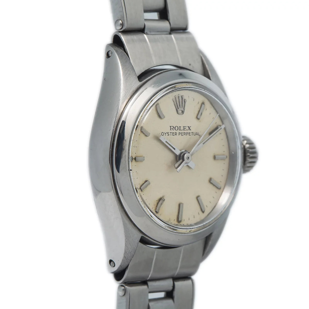 Perpetual Silver Dial Ladies 24mm Automatic 6618 trendy Oyster Stainless Watch