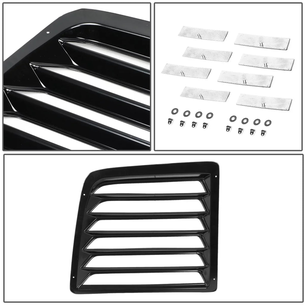 12 01 Chevy 03 Rear 2500 06 Savana For 10 to Motoring Window Van Sun 14 1997 08 2017 11 3500 Scoop 16 09 07 04 2Pcs GMC Express 05 13 02 DNA Louvers WINL-004 Shade Cover 1500 15