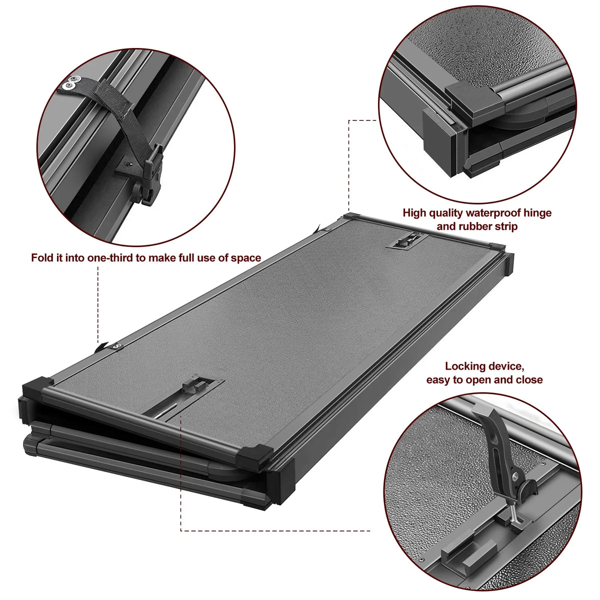 Bed | Ram 6.4ft Bed & 2500 special edition Tonneau 2003-2024 Tri-Fold Cover Kikito | Rambox Hard Truck System FRP 3500 (74.6in) 1500 Without Deckrail for Professional