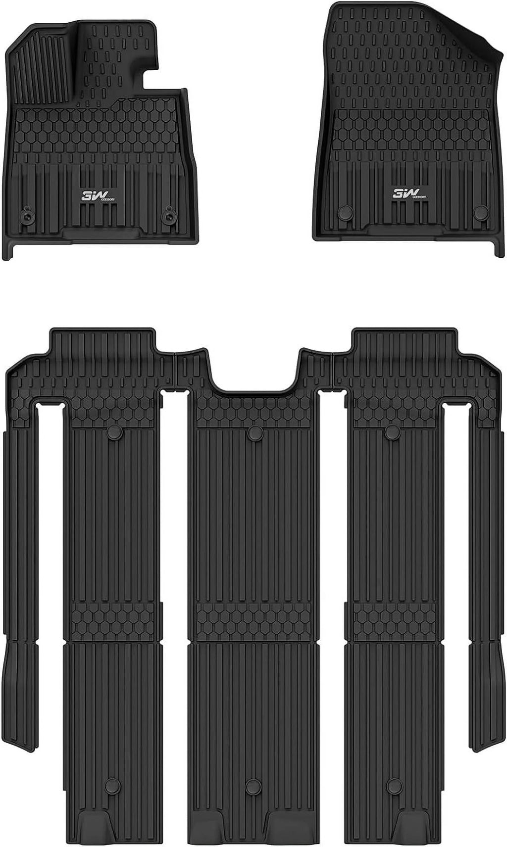 Toyota 3W 7 TPE All weather for seat Car 7 Seat fit Liner Sienna Floor Sienna 2021-2024 Floor Mats