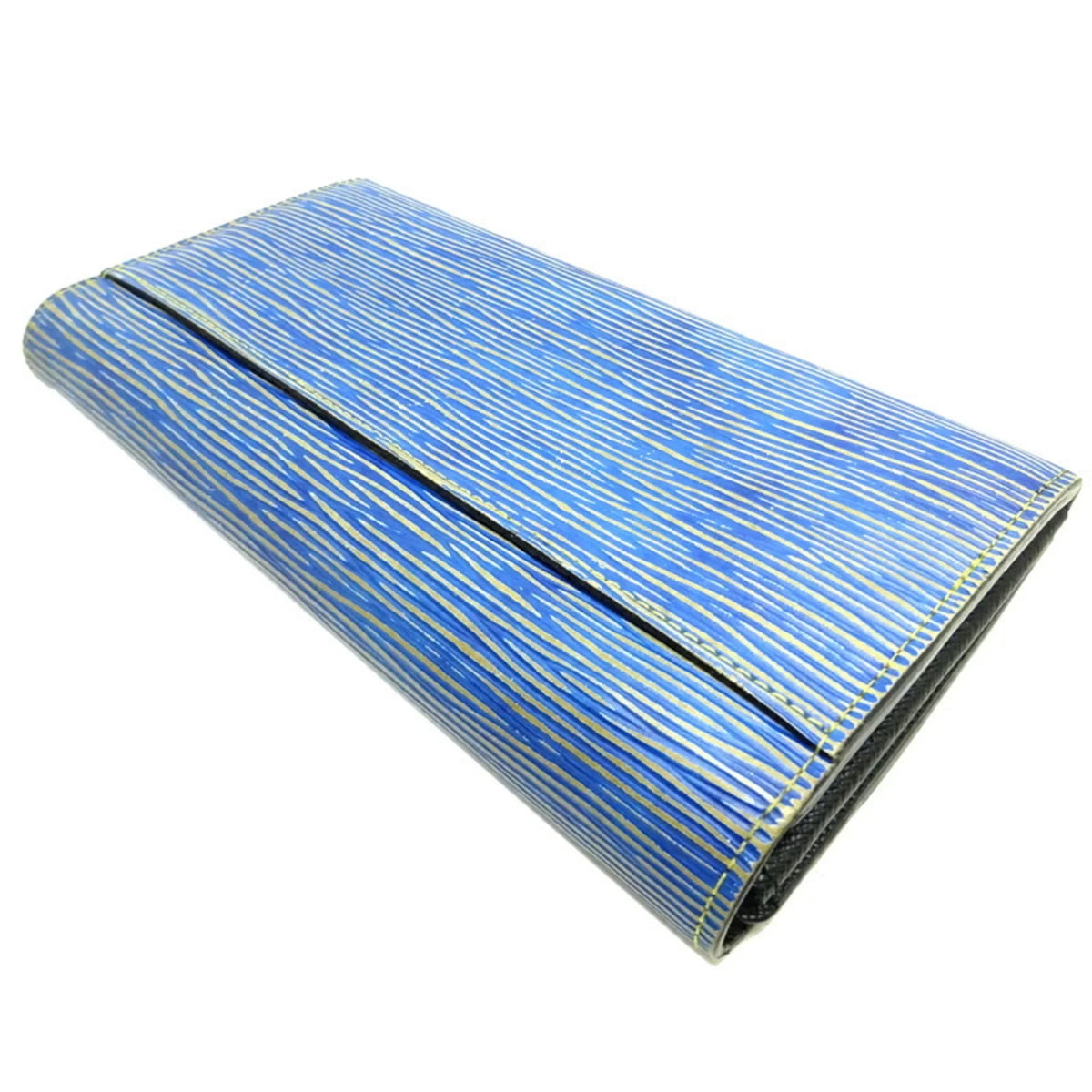Women's (Blue) Long Wallet Vuitton Louis Pre-Owned Portefeuil Sarah (Good) () high quality M61649 Epi