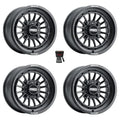 1000 550 15" 850 Sportsman MetalFX Delta Black Wheels