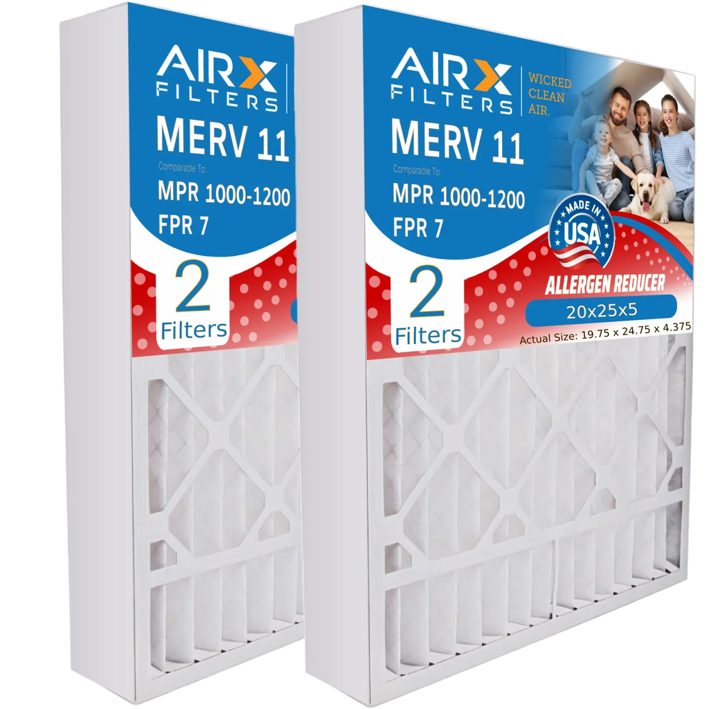 with Filter USA 20x25x5 Made MERV 1000, Compatible FPR Pack Comparable by 1200 MPR Air to AIR. FILTERS Rodgers White CLEAN AIRX Furnace Filter 20x25x5 11 2 Premium 7 & WICKED MPR FR2000U-108