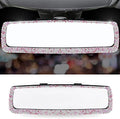 Car Bling Bling with Rear and Car Mirror, Bling View Interior Women Rearview HD Car Tee Mirror Accessories Glass, Decorations for