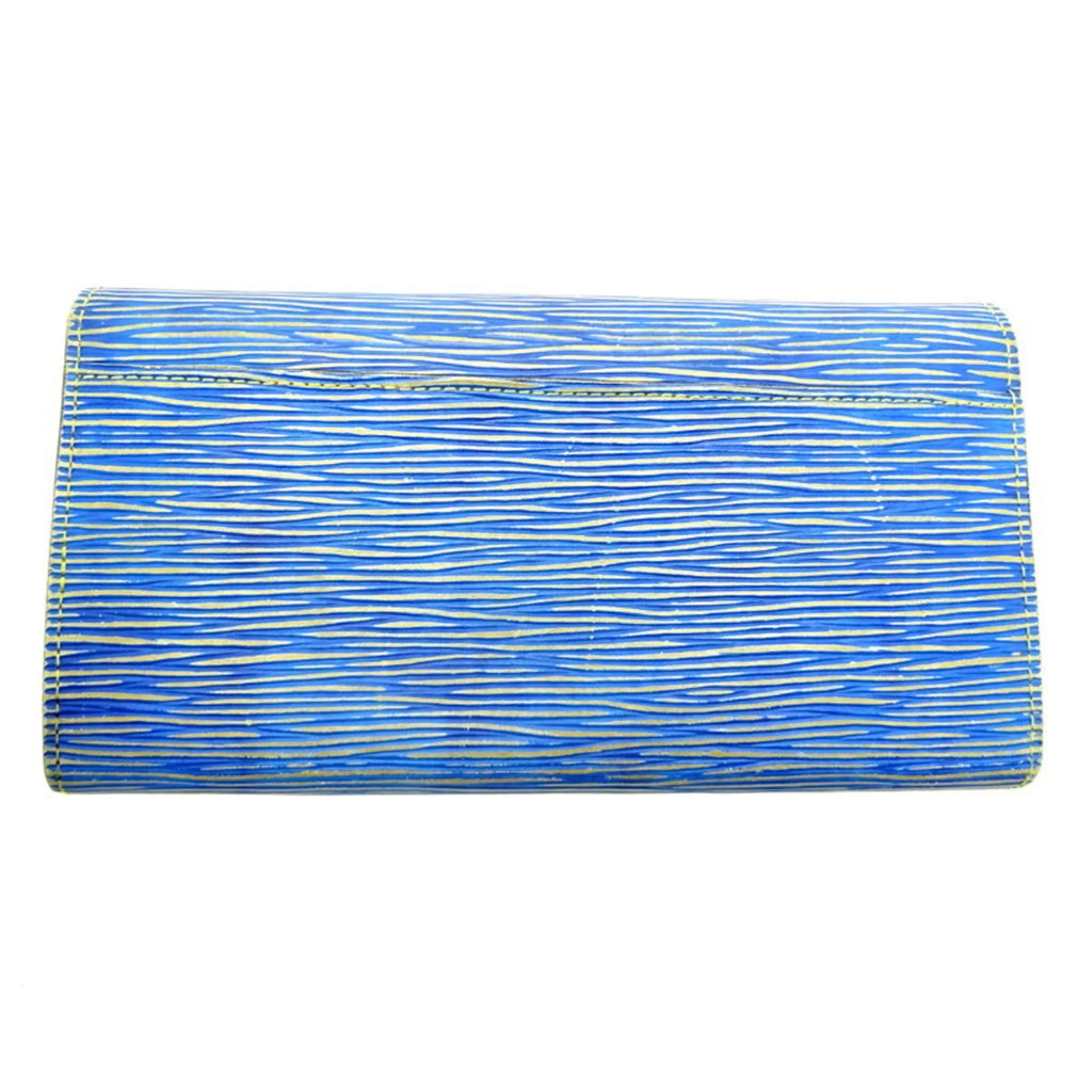 Women's (Blue) Long Wallet Vuitton Louis Pre-Owned Portefeuil Sarah (Good) () high quality M61649 Epi