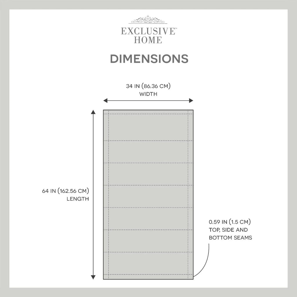 Total Home 34"x64", classic Blackout Roman Exclusive Shade, Esme Silver