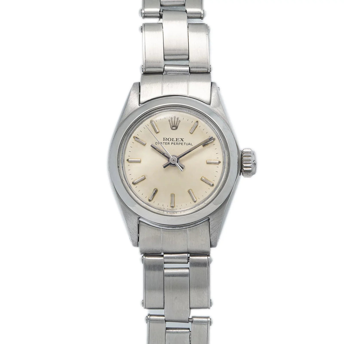 Perpetual Silver Dial Ladies 24mm Automatic 6618 trendy Oyster Stainless Watch